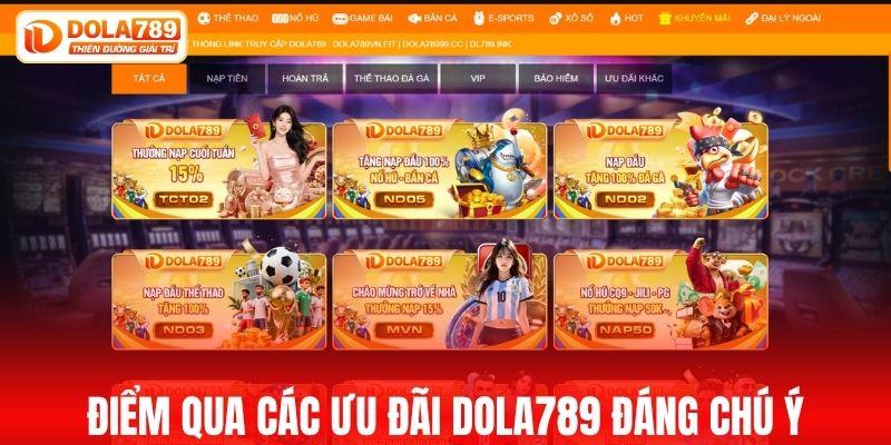 Các ưu đãi DOLA789 đáng chú ý