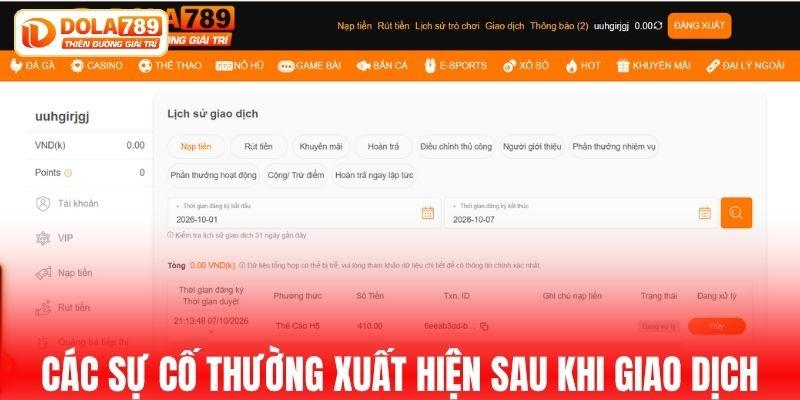 Những lỗi thường gặp sau khi hoàn tất giao dịch
